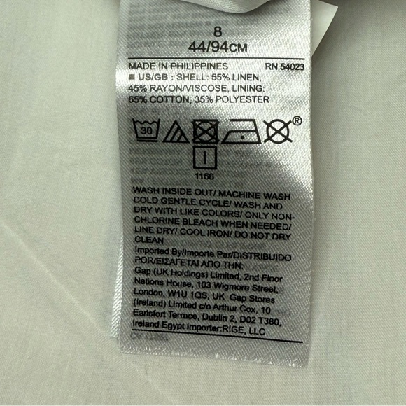 Banana Republic Womens 8 Linen Blend Long & Lean Blazer Stripes Neutral Career - Picture 6 of 9